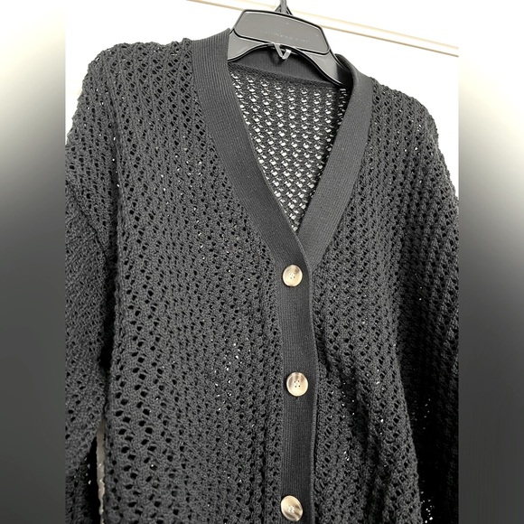 NWOT Japan crochet cardigan in black - Picture 4 of 4
